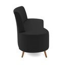 Ver imagem 3 de Sofá 2 Lugares Living 160cm Pé Palito Maraú Veludo Preto K01 - D'Rossi