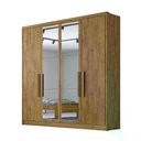 Ver imagem 3 de Guarda Roupa Moderni 4 Portas 3 Gavetas 1 Espelho Cor:cumaru