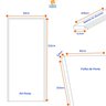 Kit Porta de Madeira 212x83cm Batente de Aluminio 4,7cm Duraplac - 3