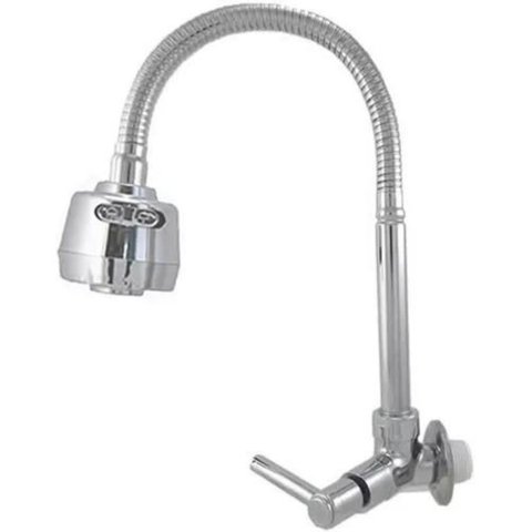 3168 C80 - Torneira Bica Móvel Gourmet para Parede:prateado