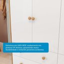 Ver imagem 6 de Armário Infantil Elô 4 Portas 4 Gavetas Liso Branco Amêndoa