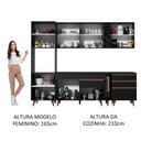 Ver imagem 6 de Armário de Cozinha Completa 260cm Preto Reims Madesa 05