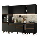Ver imagem 3 de Armário de Cozinha Completa 260cm Preto Reims Madesa 05