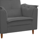 Ver imagem 2 de Kit 02 Poltronas Maria para Amamentação e Descanso com Puff Confortável Suede Cinza Mabe Magazine
