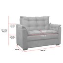 Ver imagem 4 de Sofá 2 Lugares Pequeno Confortável 1,40 Mts Alice Amo Móveis:cinza