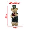 Dupla Boneco Natalino Decorativo Urso Com Cartola - 2