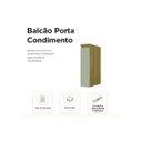 Ver imagem 3 de Módulo Cozinha Nesher Rainha Balcão c/ Tampo Porta Tempero c/ 1 Porta 20cm Nature/Verde - Nesher