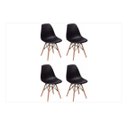 Ver imagem 4 de Conjunto Mesa Jantar Quadrada Eiffel 80cm Branca Mdf + 4 cadeiras Charles Eames Pretas