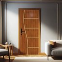 Ver imagem 1 de Kit Porta de Madeira 212x93cm Batente de Aluminio 4,7cm Abertura Direita Duraplac 