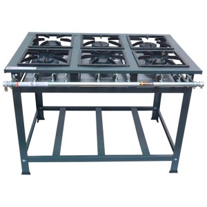 Fogão Industrial 6 Bocas Baixa Pressão P5 de Piso 3QS 3QD MetalFour