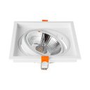 Ver imagem 1 de Spot Luminária de Teto Quadrado Embutir Loyo P/ Led Ar111 Nordecor St3235 - Branco