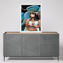 Ver imagem 2 de Quadro Arquétipo Cleópatra Poderosa 24x18cm:moldura Preta