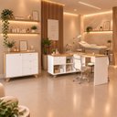 Ver imagem 1 de Conjunto para Clínica de Estética com Mesa e Balcão, para Massagem, Depilação e Salão de Beleza