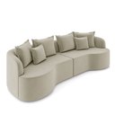 Ver imagem 5 de Sofá Living Decorativo Salinas 4 ou Mais Lugares com Almofadas 290cm Modulado Veludo Bege G33- Gran