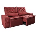Ver imagem 7 de Sofá Retrátil e Reclinável 2,30m Essence Velusoft Vermelho Cama Inbox