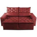 Ver imagem 5 de Sofá Retrátil e Reclinável 2,30m Essence Velusoft Vermelho Cama Inbox