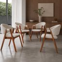 Ver imagem 1 de Conjunto 4 Poltronas Lithi Design para Living Moderno Cadeiras Estofadas Aconchegantes