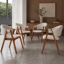 Ver imagem 1 de Conjunto 4 Cadeiras Zara Design para Living Moderno Cadeiras Estofadas Aconchegantes