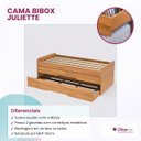 Ver imagem 5 de Cama Bicama Quarto Solteiro Juliette com Auxiliar e Gavetas