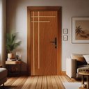 Ver imagem 1 de Kit Porta de Madeira 215x75cm Batente de Aço 14cm Abertura Direita Duraplac 