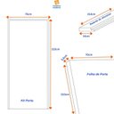 Ver imagem 3 de Kit Porta de Madeira 215x75cm Batente de Aço 14cm Abertura Direita Duraplac 