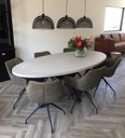 Ver imagem 3 de Mesa Estilo Industrial - Modelo Oval - 130x90cm - Cor Branco