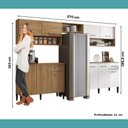 Ver imagem 7 de Armário de Cozinha Compacta Arizona Lux Carraro Carvalho com Branco