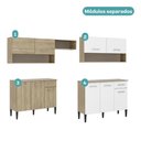 Ver imagem 4 de Armário de Cozinha Compacta Arizona Lux Carraro Carvalho com Branco