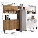 Ver imagem 5 de Armário de Cozinha Compacta Arizona Lux Carraro Carvalho com Branco