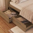 Ver mais imagens de Cama de Casal com 6 Gavetas e Cabeceira com LED Genebra