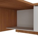Ver imagem 7 de Conjunto 2 Peças com Mesa Diretor em L para Escritório com Recorte em Y e Armário Multiuso 2 Portas Freijó Branco Artany