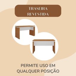 Kit com 6 Escrivaninhas Operacionais em Tamburato para Escritório 1250 - 10