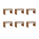 Ver imagem 2 de Kit com 6 Escrivaninhas Operacionais em Tamburato Mesa Escritório 1250