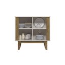 Ver imagem 4 de Aparador California 2 Portas Off White/Madero Canela