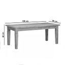 Ver imagem 3 de Mesa de Jantar 1,9 M Madeira Maciça Natural Mhm Móveis Brasil