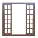 Ver imagem 2 de Porta Balcão de Correr de Madeira Itaúba Quadriculada Reto Bat 10 Cm - 2.15 (a) X 2.20 (l)