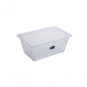 Cesta One Grande com Tampa 29,7 X 19,6 X 12,6 Cm Natural Coza