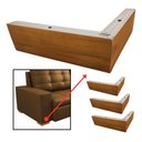 Ver imagem 3 de Kit C/ 8 Pés Cantoneira 5cm Madeira Maciça P/ Estofados Caramelo