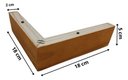 Ver imagem 5 de Kit C/ 8 Pés Cantoneira 5cm Madeira Maciça P/ Estofados Caramelo
