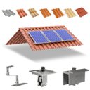 Ver imagem 1 de Kit Estrutura Suporte Fixador Para 03 Placas Painel Solar Alumínio e Inox Telha Cerâmica e Cimento |