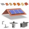 Kit Estrutura Suporte Fixador Para 03 Placas Painel Solar Alumínio e Inox Telha Cerâmica e Cimento | - 1