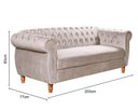 Ver imagem 4 de Sofá Nobreza 3 Lugares Cor:suede Bege 080