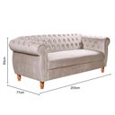 Ver imagem 4 de Sofá Nobreza 3 Lugares Cor:suede Bege 080