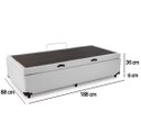 Ver imagem 3 de Base Box Baú Casal Corino Branco (42x138x188)