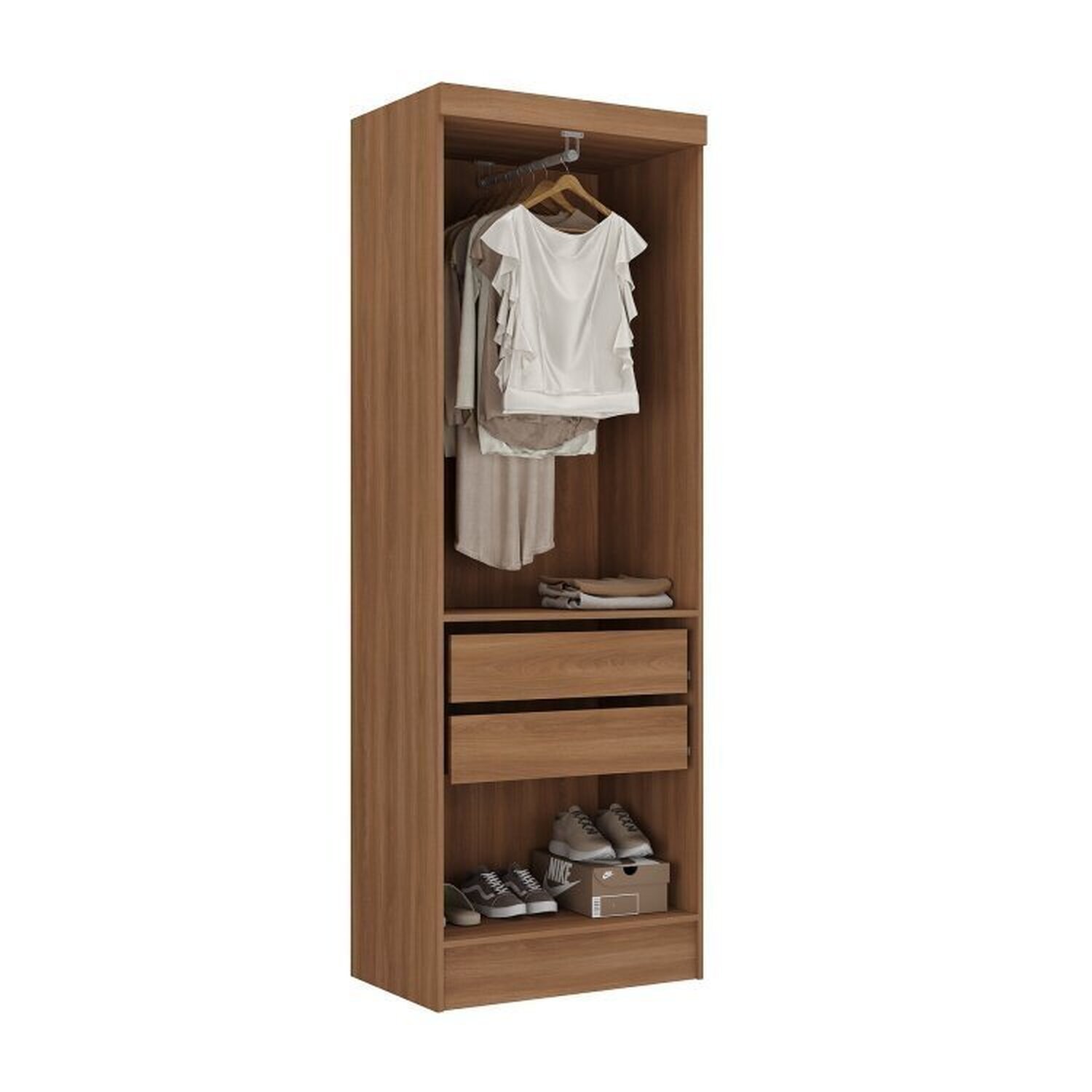 Guarda-roupa Modulado Viena 4 Portas 6 Gavetas 3 Peças Espresso Móveis - 10