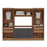 Guarda-roupa Modulado Viena 4 Portas 6 Gavetas 3 Peças Espresso Móveis - 3