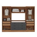 Ver imagem 3 de Guarda-roupa Modulado Viena 4 Portas 6 Gavetas 3 Peças Espresso Móveis