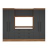 Guarda-roupa Modulado Viena 4 Portas 6 Gavetas 3 Peças Espresso Móveis - 6