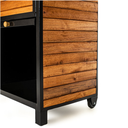 Ver imagem 3 de Churrasqueira À Carvão Pré Moldada Chapa de Aço e Madeira