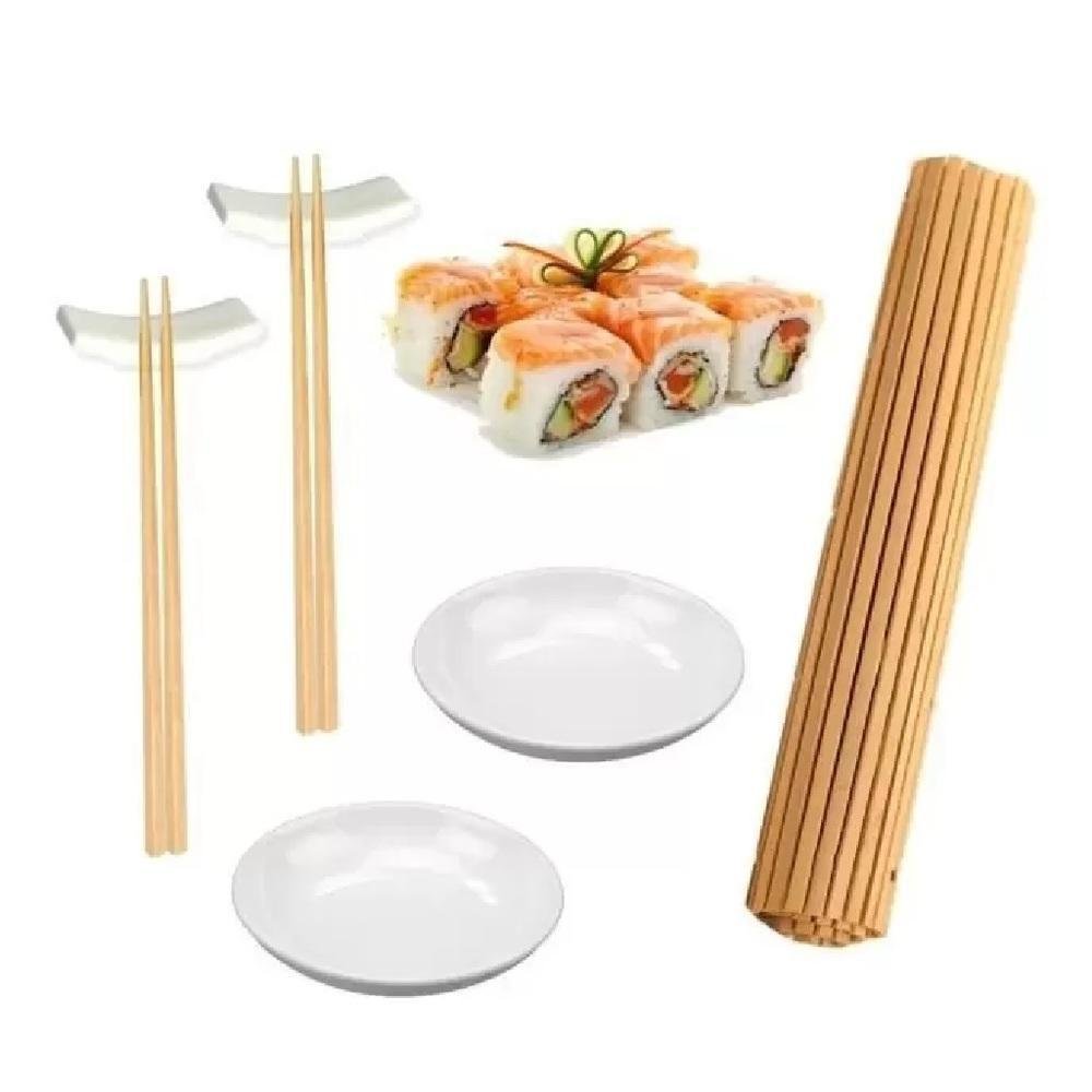 Jogo Mesa Comida Japonesa Sushi Porcelana Branca Completo 4p